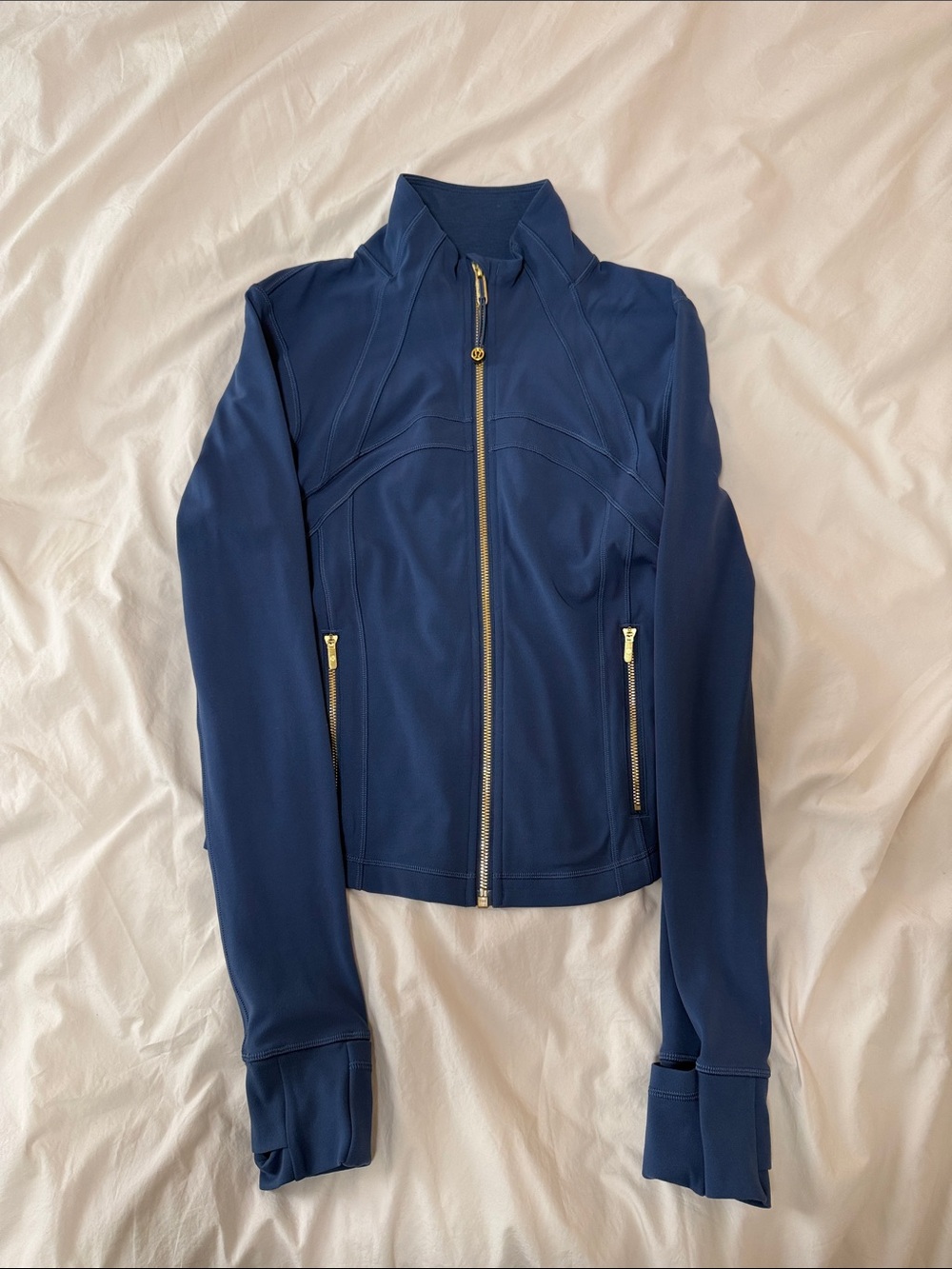 Lululemon Blue Twill Cropped Define Jacket Size 6